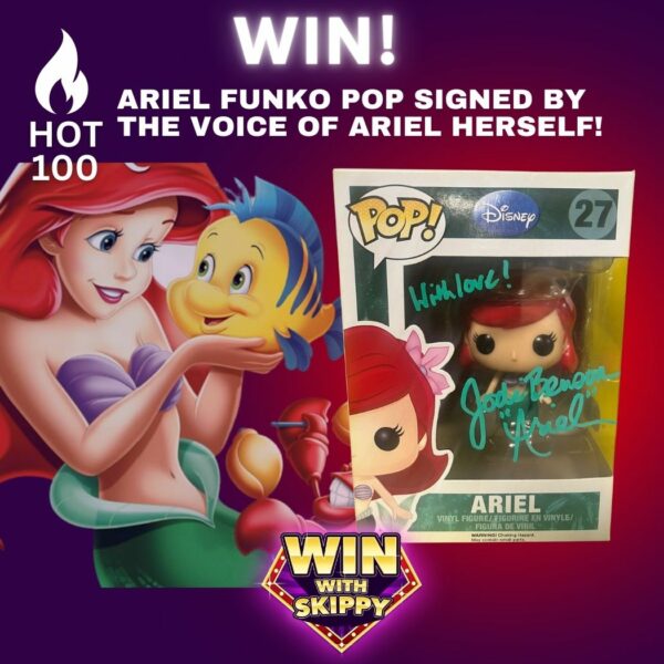 HOT 100! WIN! Ariel Funko Pop Signed by Ariel herself!! MAX. 100 ENTRIES!