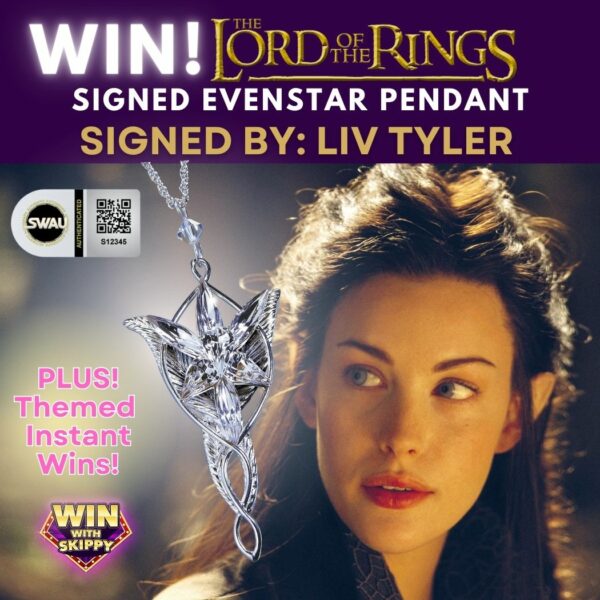 WIN! The Lord Of The Rings AUTOGRAPHED Officially Licensed Evenstar Pendant!! Signed by Liv Tyler !! + Themed Instant Wins!