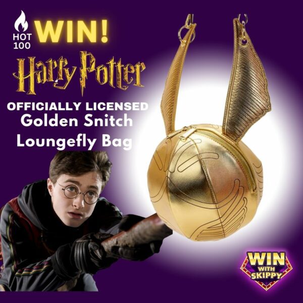 HOT 100! WIN! OFFICIALLY LICENSED Loungfly Harry Potter Golden Snitch Crossbody Bag! MAX. 100 ENTRIES!