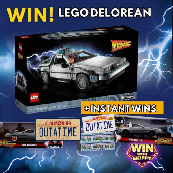 WIN! LEGO BACK TO THE FUTURE DELOREAN & 13 THEMED INSTANT WINS!