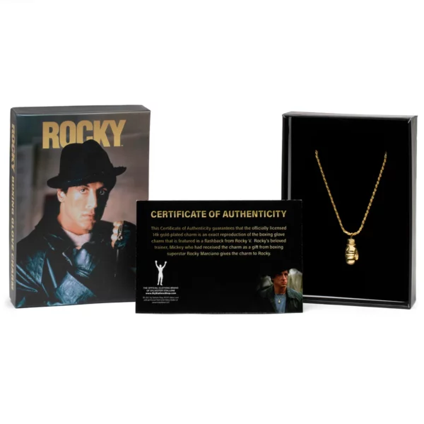 ROCKY OFFICIALLY LICENSED Gold Plated Sterling Silver Boxing Glove Charm made from the same mold as the one in the movie & Sylvester Stallone Approved! Cash Alternative: £150 - Image 3