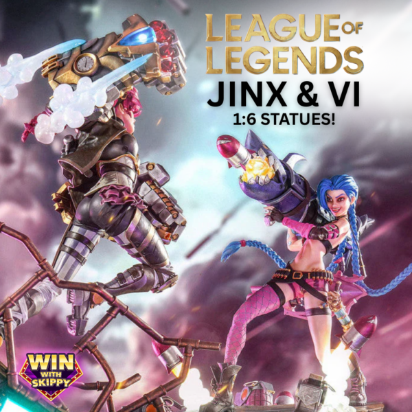 WIN! PureArts Arcane and League of Legends JINX & VI 1:6 Scale Statues or a Cash Alternative of £500!