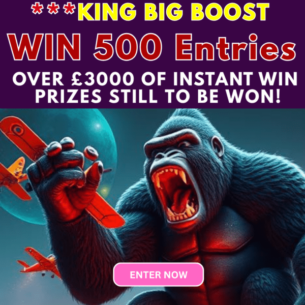 ***KING LOADS OF BONUS CHANCES FOR CASH!! Win 500 Entries On The ***King Big Prizepot For A QUID!!