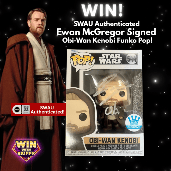 WIN! SWAU Authenticated Ewan McGregor Signed Obi-Wan Kenobi Funko Pop!