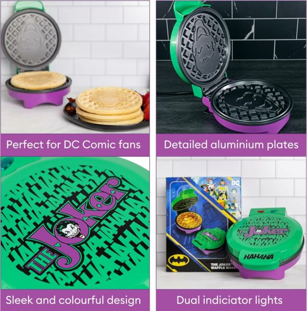 HOT 100! DC Comics BATMAN & JOKER Toaster & Waffle Maker Set! Bring a little DC Comics fun to every meal! - Image 4