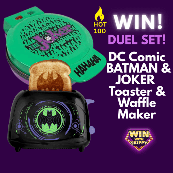 HOT 100! DC Comics BATMAN & JOKER Toaster & Waffle Maker Set! Bring a little DC Comics fun to every meal!