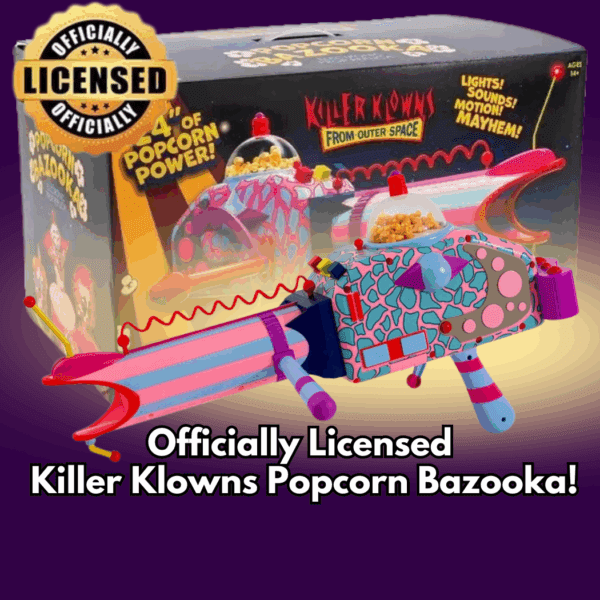 HOT 100! Killer Klowns From Outer Space! Full Size Officially Licensed Popcorn Bazooka!
