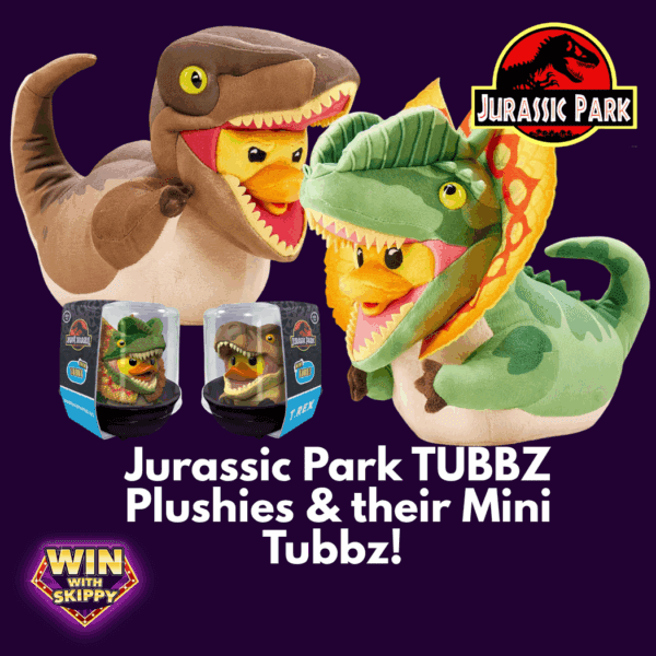 HOT 100! Win! Jurassic Park Tubbz Plushies and their Mini Tubbz & celebrate the new movie with us!