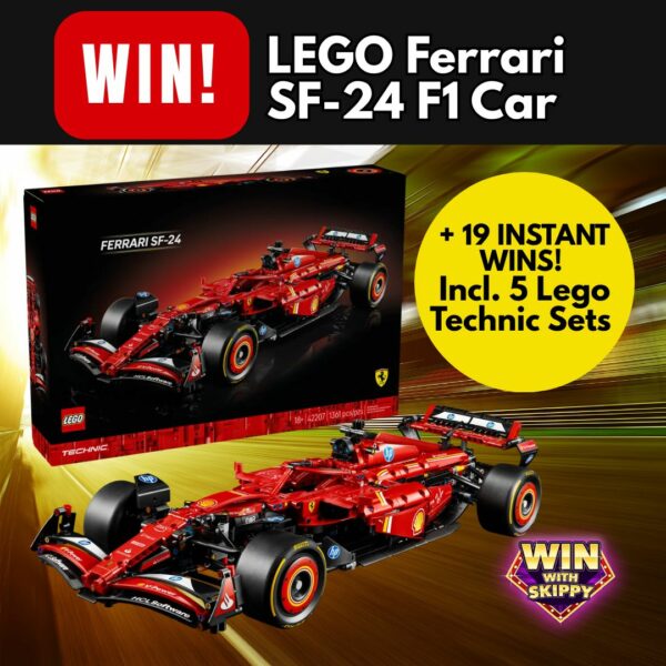 Early Bird Special Ends Friday Midnight! Win LEGO Ferrari SF-24 F1 Car + 19 Instant Wins which incl. 4 x Technic Race Car Sets!