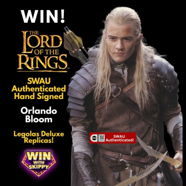 WIN! LOTR SWAU Authenticated Hand Signed Orlando Bloom Legolas Deluxe Replicas!