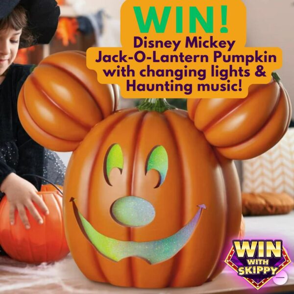 Halloween Time! Win Disney's Mickey Jack-O-Lantern with Haunting Music & Colour Changing Lights!