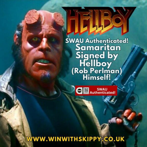 WIN! SWAU Authenticated Samaritan Signed by Hellboy (Ron Perlman) Himself!