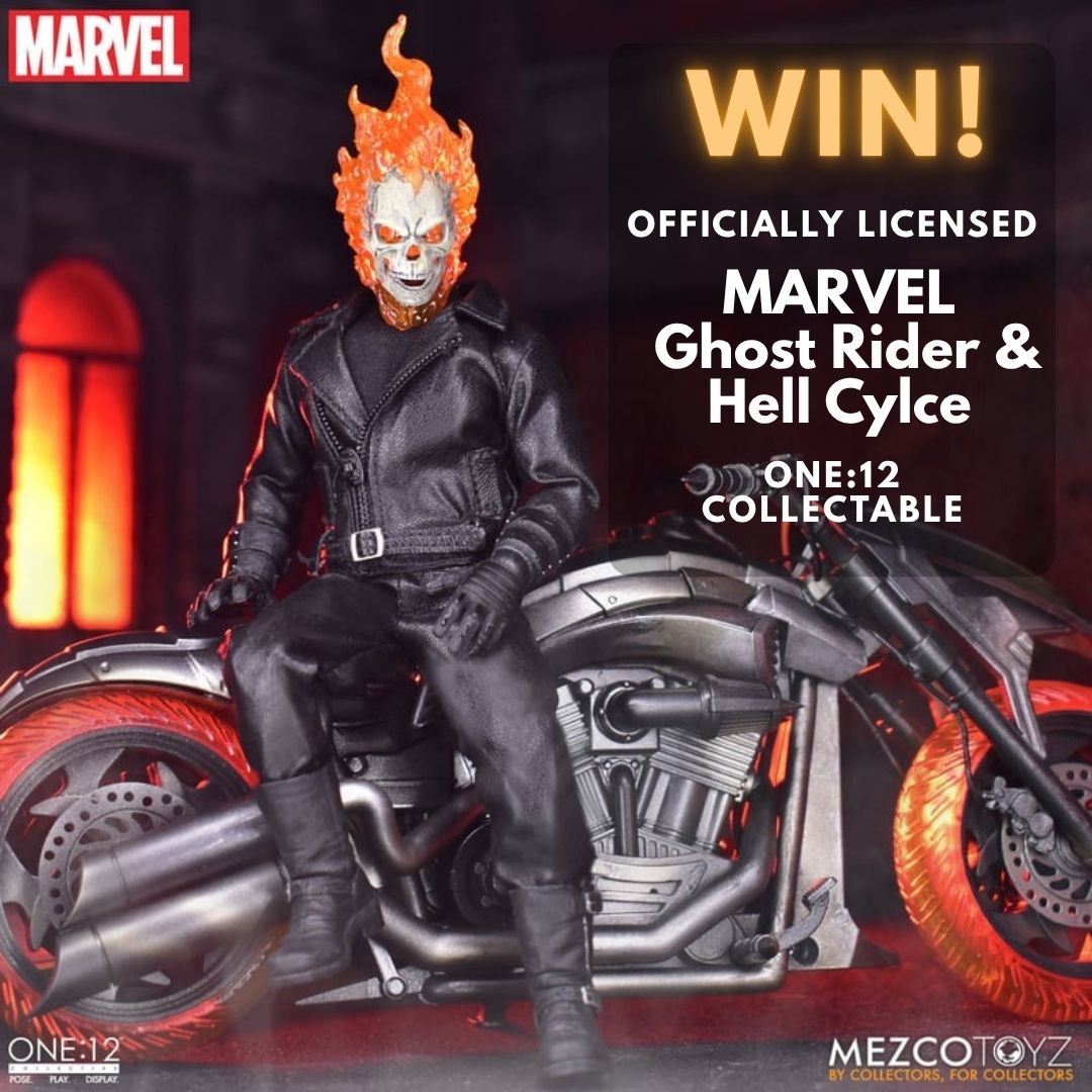 Feel the Burn 🔥WIN! Marvel Ghost Rider & Hell Cycle 🔥Official Mezco 1:12 Collectible!
