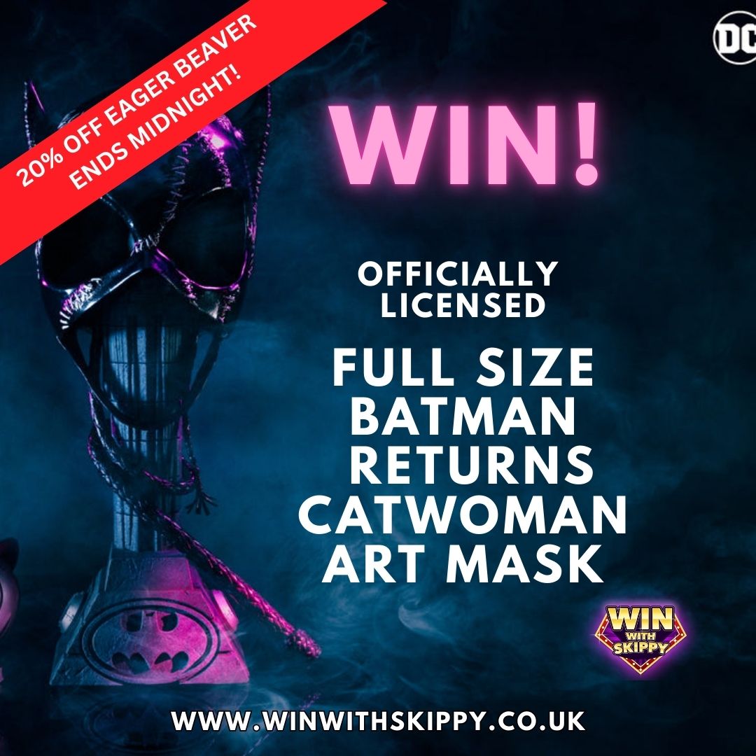 EAGER BEAVER 20% DISCOUNT ENDS MIDNIGHT!! Life Size Batman Returns (Michelle Pfeiffer) Catwoman Deluxe Official Mask!