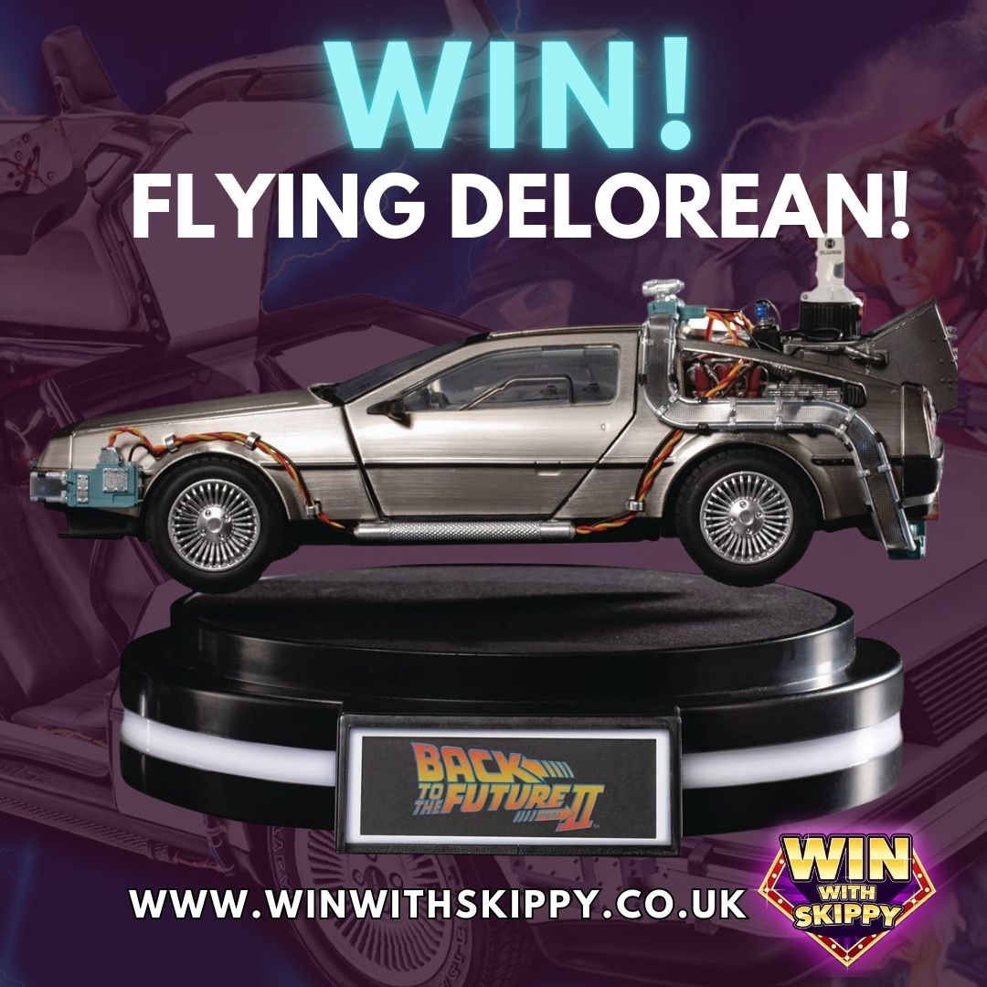 FLYING DELOREAN!! Officially Licensed Back to the Future DeLorean Mag-Lev Replica!!