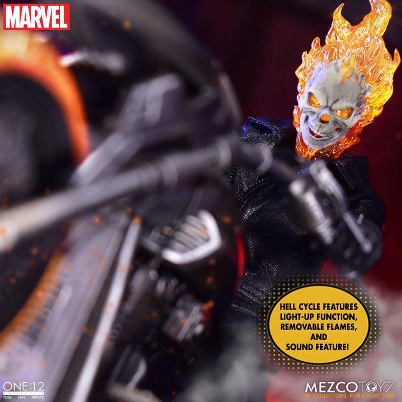 Feel the Burn 🔥WIN! Marvel Ghost Rider & Hell Cycle 🔥Official Mezco 1:12 Collectible! - Image 17