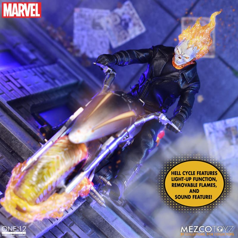 Feel the Burn 🔥WIN! Marvel Ghost Rider & Hell Cycle 🔥Official Mezco 1:12 Collectible! - Image 13