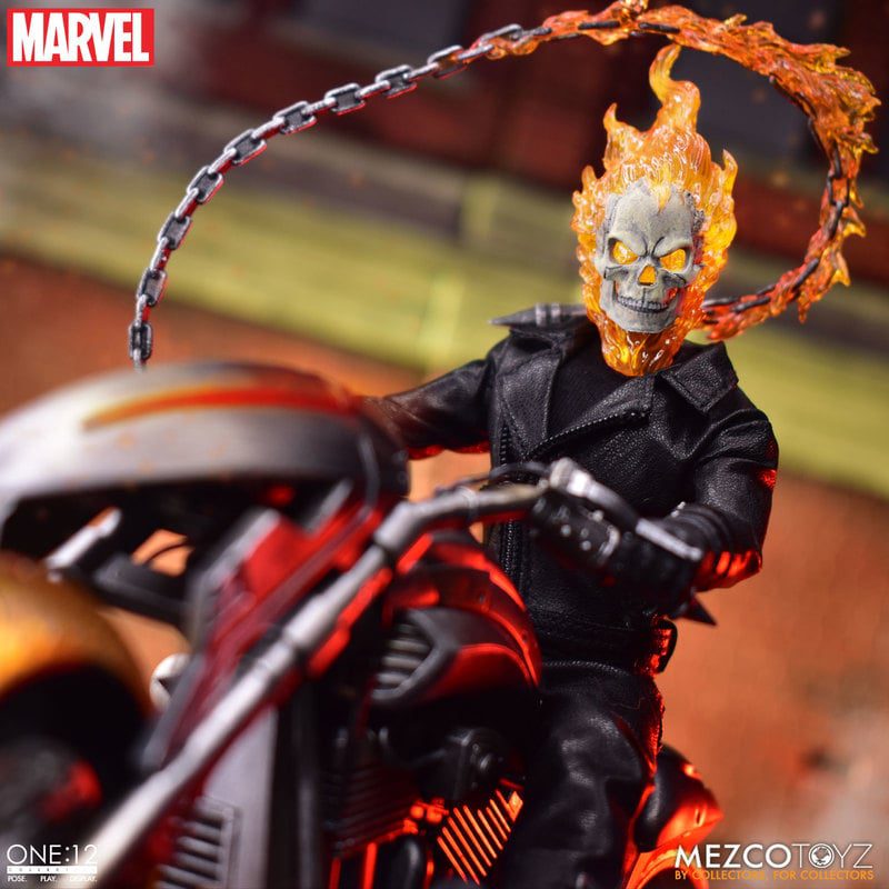 Feel the Burn 🔥WIN! Marvel Ghost Rider & Hell Cycle 🔥Official Mezco 1:12 Collectible! - Image 9