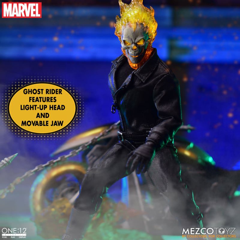 Feel the Burn 🔥WIN! Marvel Ghost Rider & Hell Cycle 🔥Official Mezco 1:12 Collectible! - Image 5