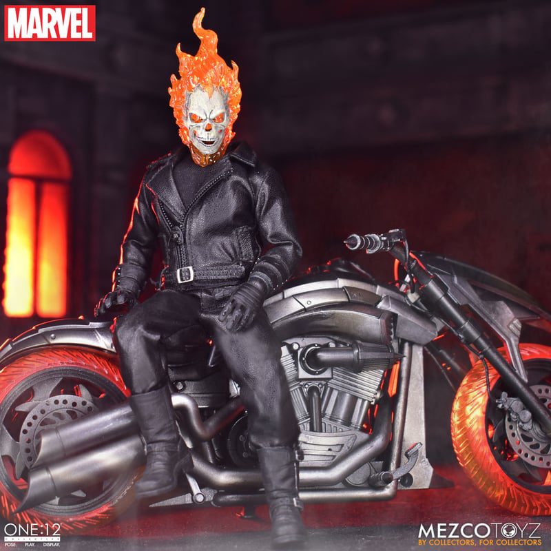 Feel the Burn 🔥WIN! Marvel Ghost Rider & Hell Cycle 🔥Official Mezco 1:12 Collectible! - Image 4