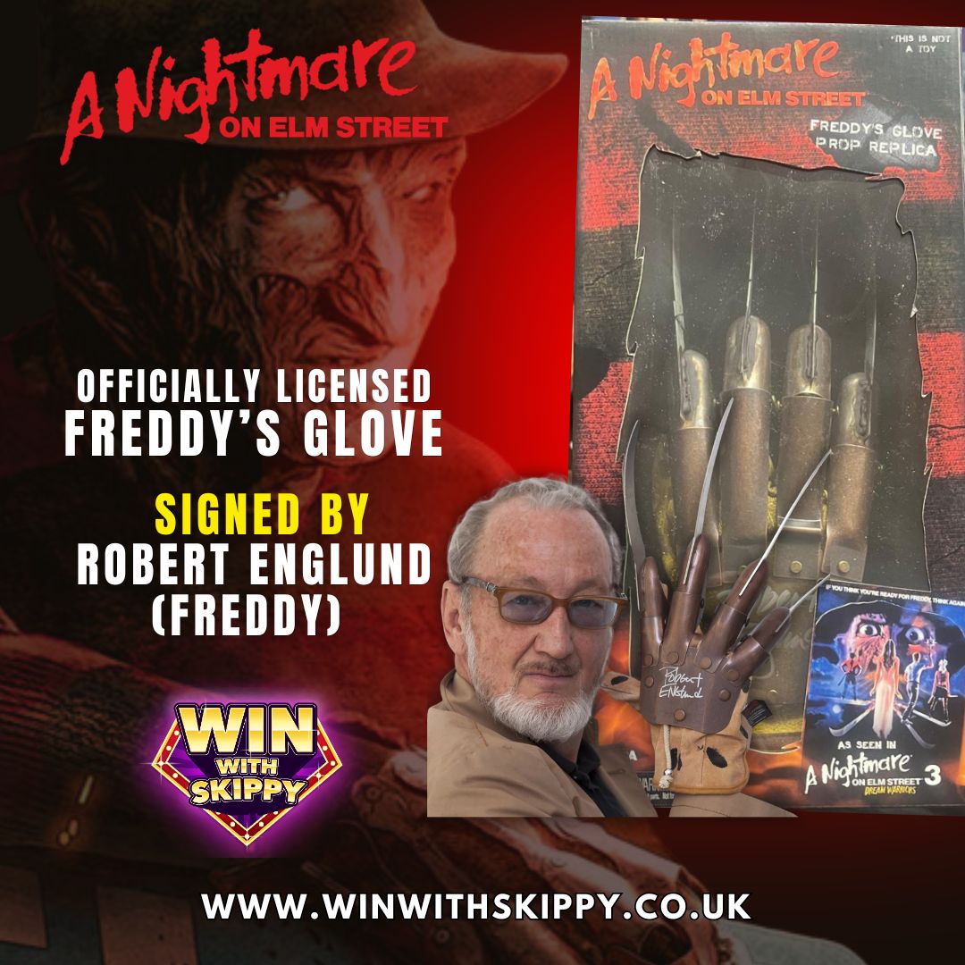 🔥 A HORROR ICON… SIGNED BY THE MAN HIMSELF! Official Freddy Krueger Glove Replica Signed by Robert Englund (Freddy Himself)