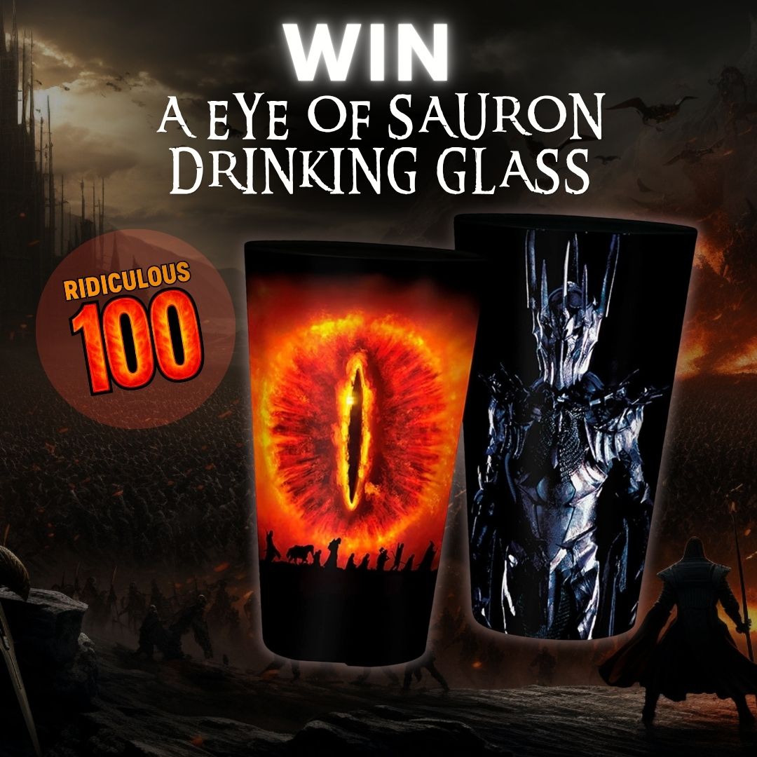 RIDICULOUS 100! 👁 Eye of Sauron Drinking Glass “One does not simply ignore 19p tickets…”