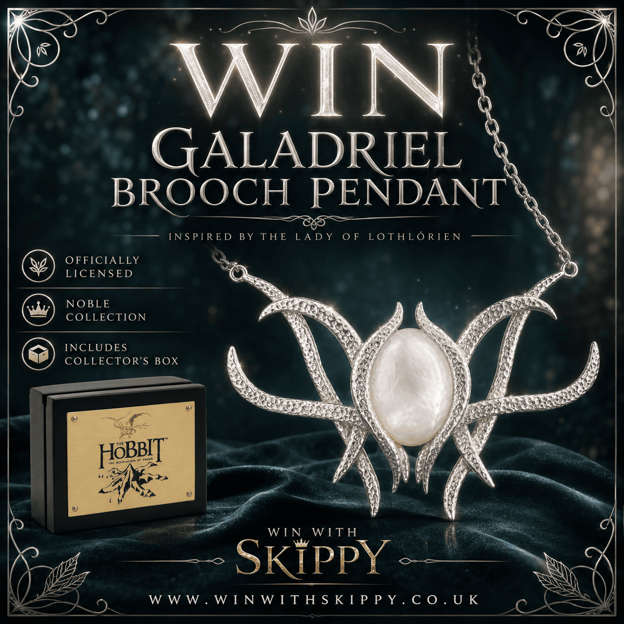 WIN the Noble Collection Galadriel Brooch Pendant from The Hobbit